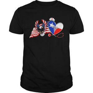 The Heart Nurse Eagle American Flag Shirt